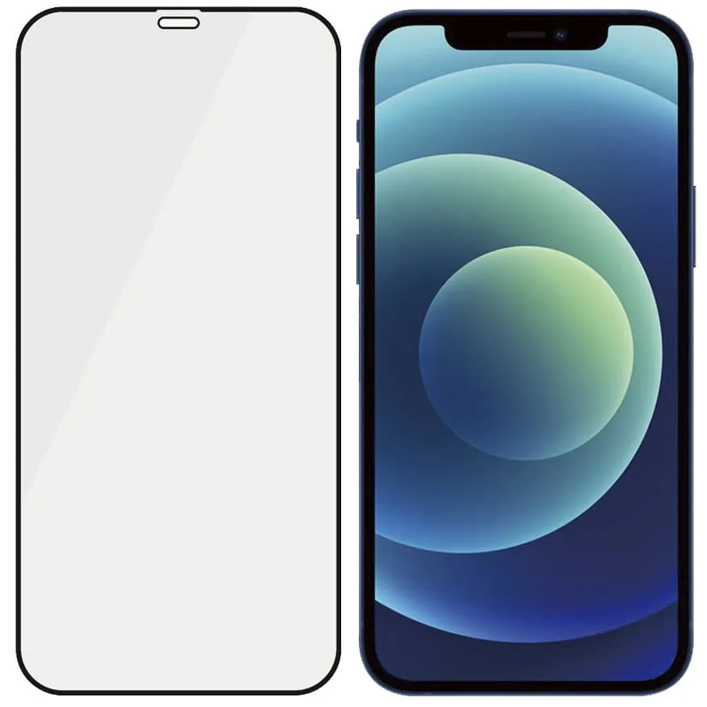 PANZER GLASS Pellicola protettivaEdge to Edge per iPhone 12 da 6,1 pollici, colore: Nero