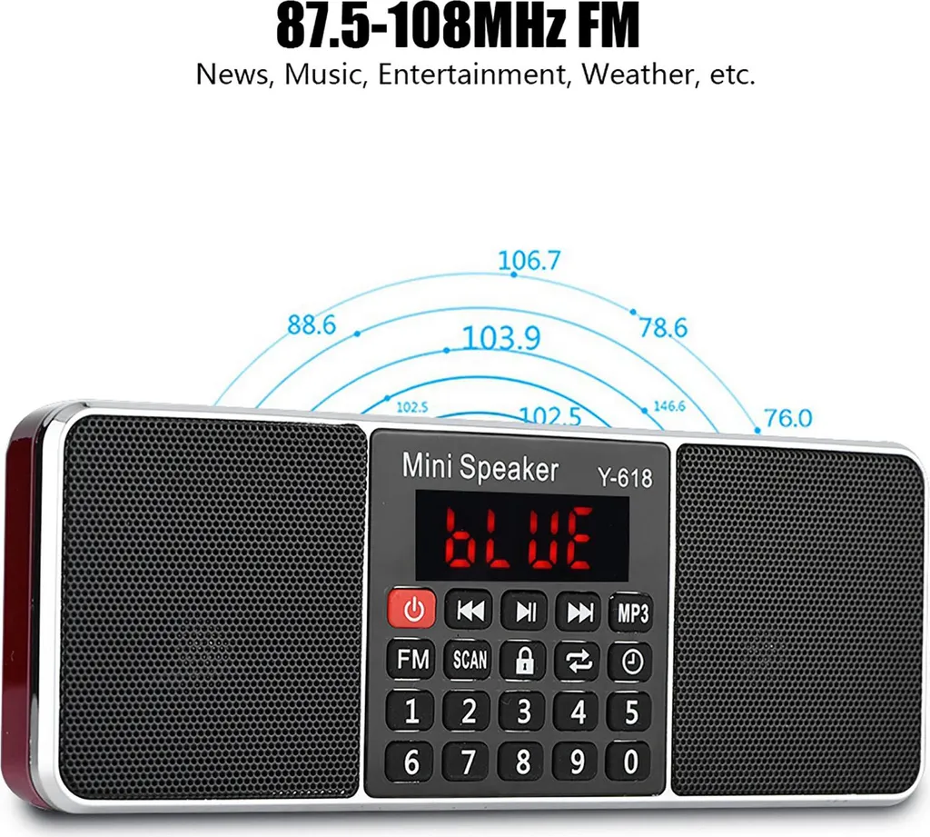 Radio FM Stéréo pour Voiture et Maison avec Lecteur MP3 USB et Carte TF