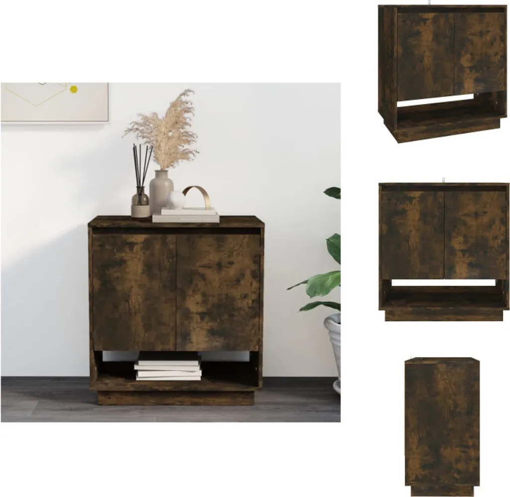 Mobiletto Contenitore Rovere Fumé 70x41x75 cm | Design Scandinavo vidaXL