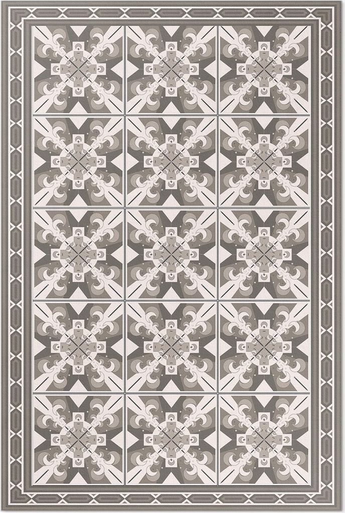 Geometrische rhomben dekorierte fliesen – Vinyl Fußmatte – 100x150 cm – Rutschfest, Pflegeleicht & Langlebig