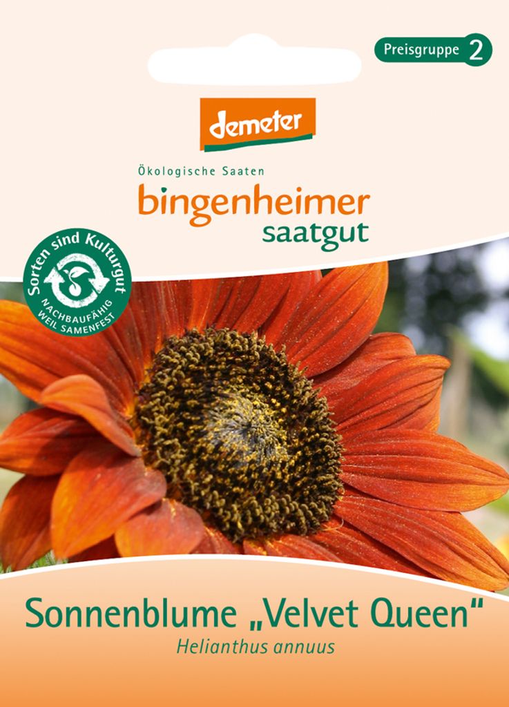 Bingenheimer Saatgut AG - Sonnenblume Velvet Queen - Blumen (Saatgut) - 1St