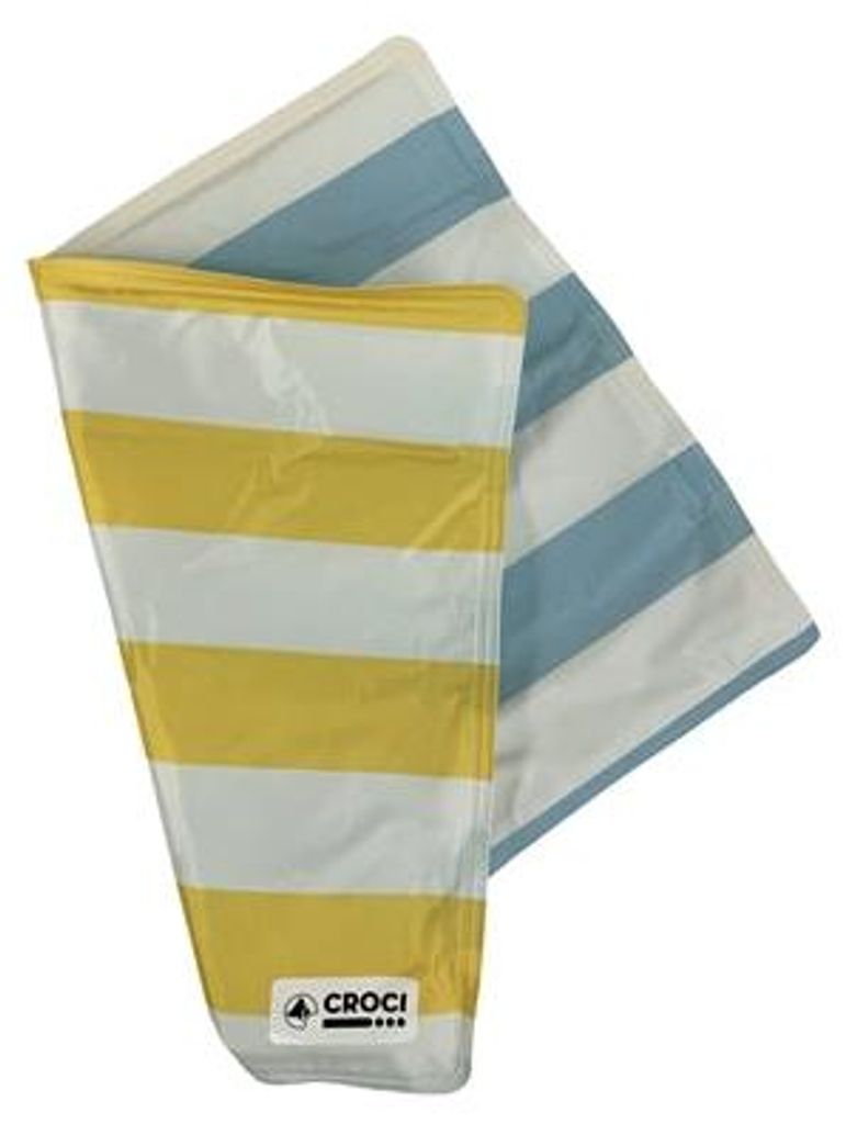 Croci Koelmat Gestreept Dubbelzijdig Blauw / Geel / Wit