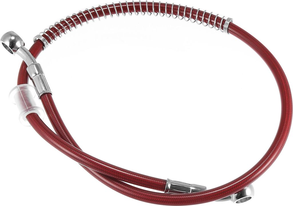 Motorrad Hydraulische Bremsleitung Ölschlauch Rohr Edelstahl 27.56" Rot