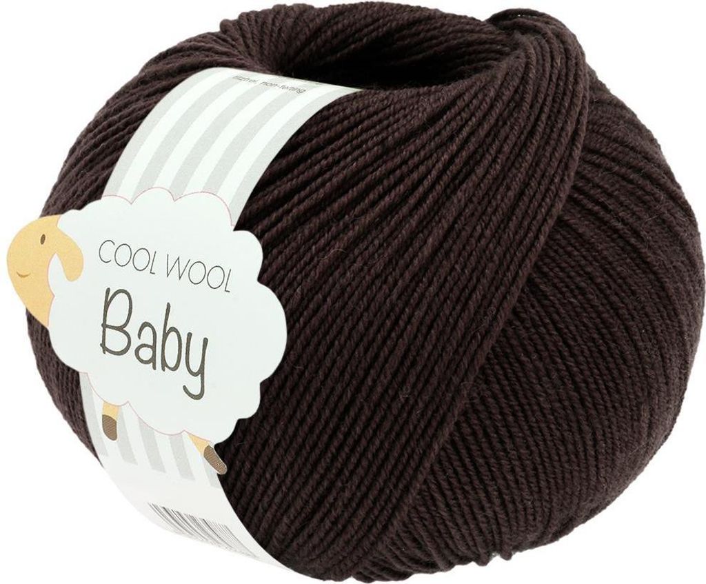 Lana Grossa - Cool Wool Baby 0333 schwarzbraun
