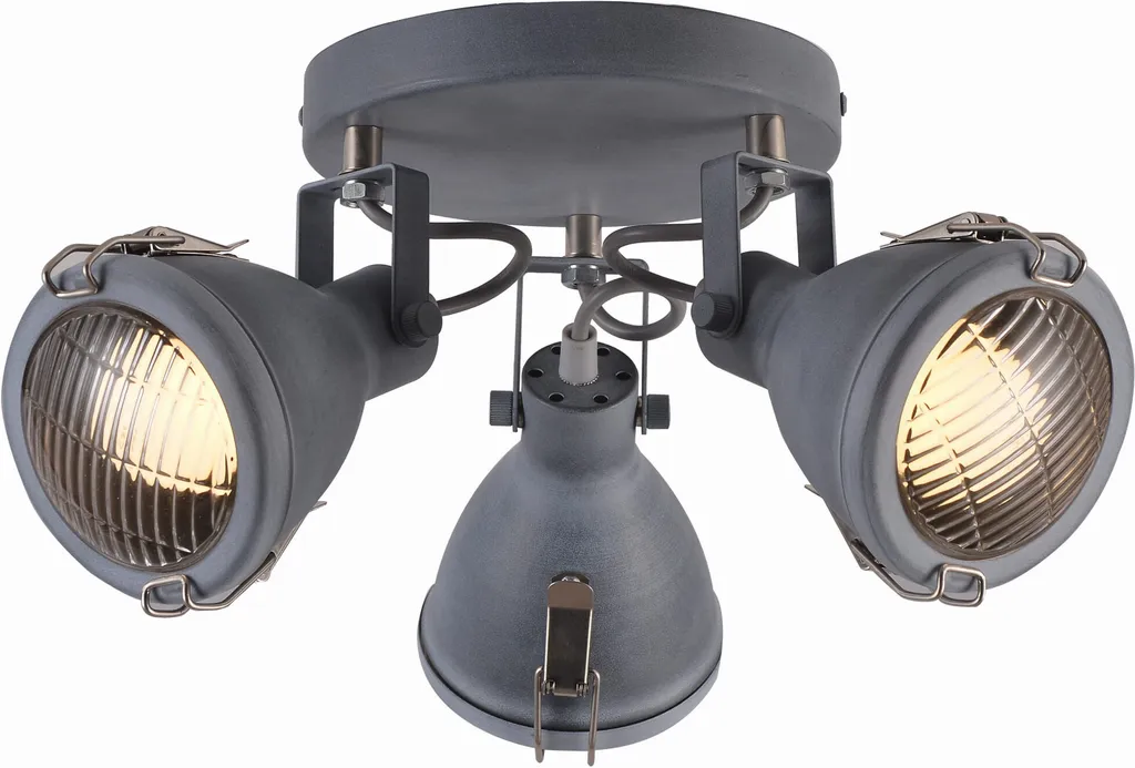 Plafonnier gris CRODO Candellux 98-71132 idéal pour salon et cuisine