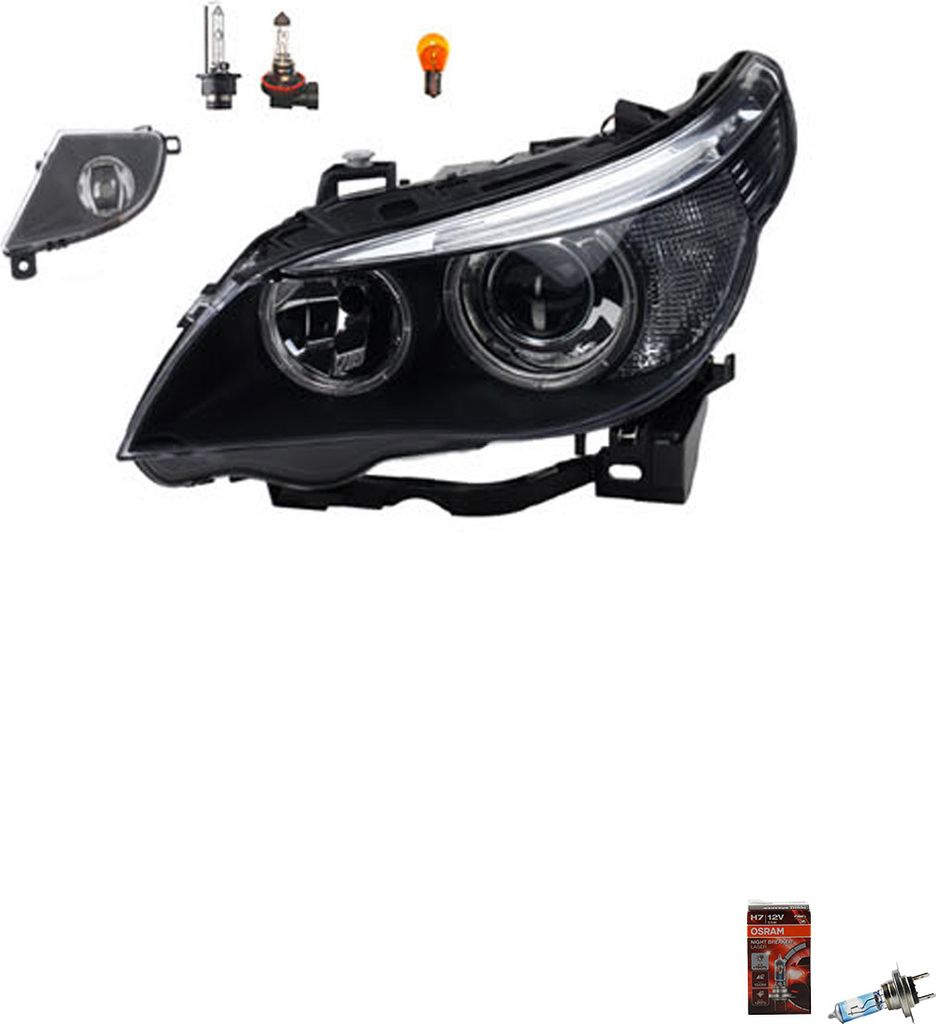 Johns, Scheinwerfer Osram Xenarc Night Breaker Laser passend für BMW 5er E60 E61 Li 63127160193 63116933175 63127165567 6933175 7160193 7165567 63177