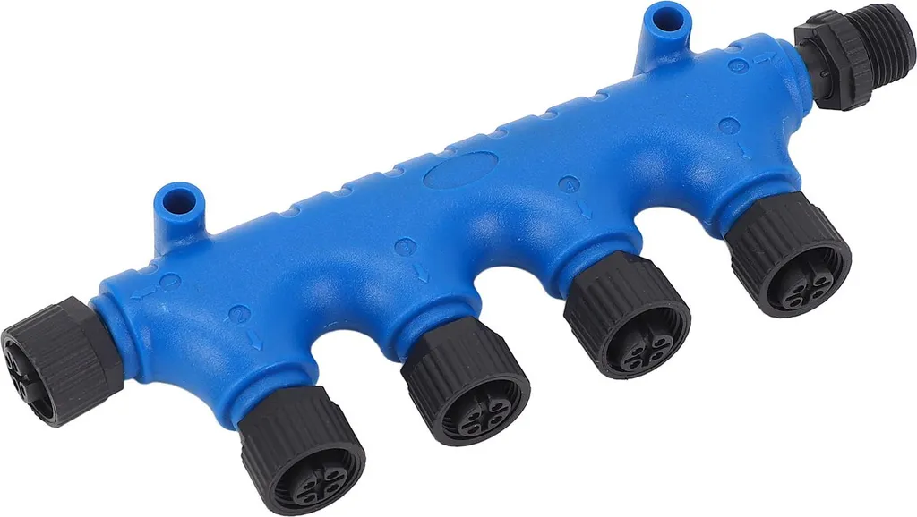 Connecteur T NMEA 2000 Étanche IP67 à 4 Ports MultiPort M12 5 Pins