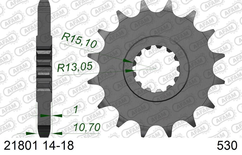 AFAM Standard Stahlritzel vorne 21801 - 530