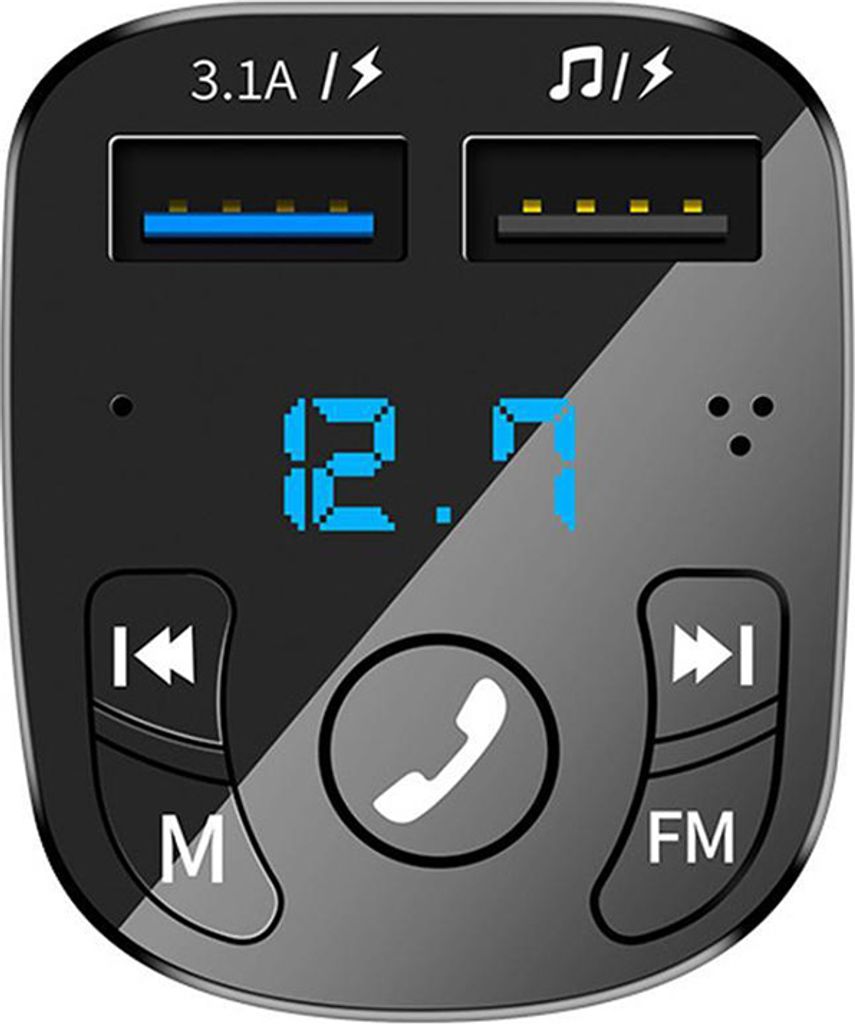 Auto Bluetooth FM Transmitter, Blaue Umgebende Leuchte Produktbild 13