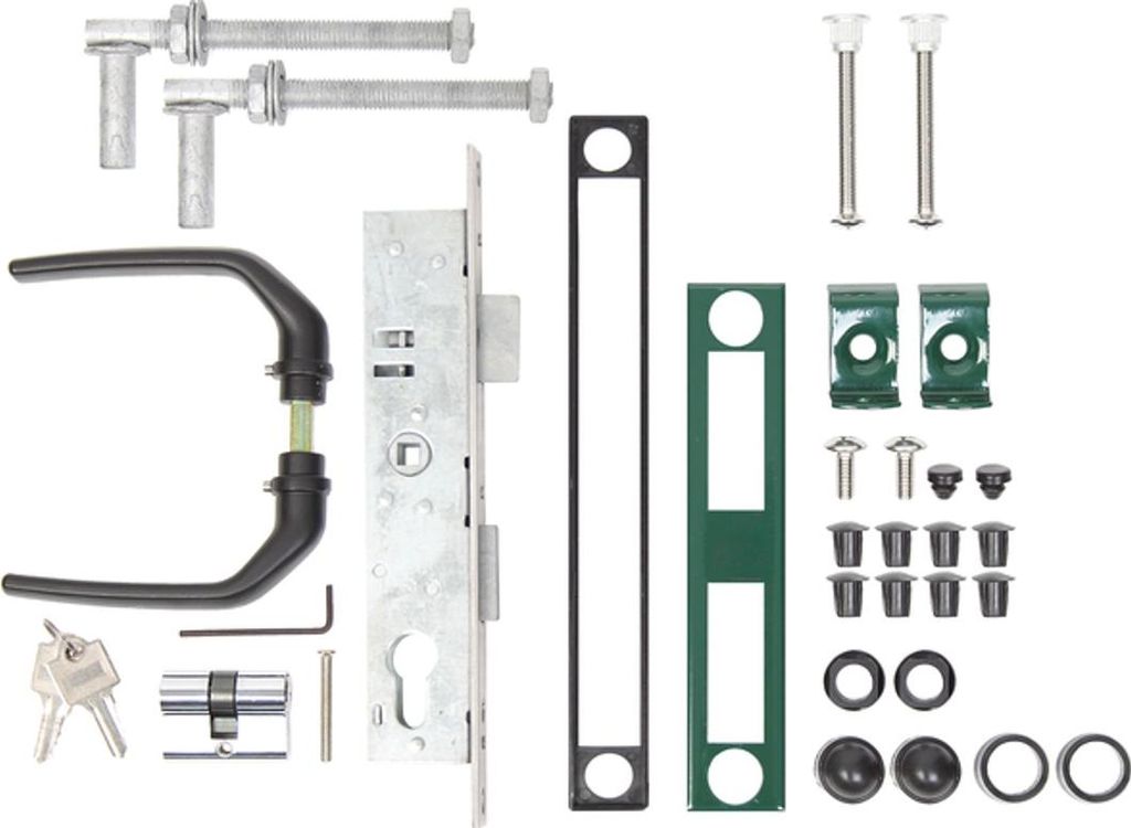 ALBERTS Zubehör-Set für Wellengitter-Tore bis 1500 mm Höhe, grün