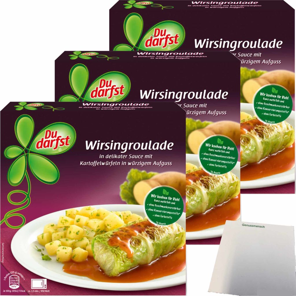 Du darfst Menü Wirsingroulade 3er Pack (3x375g Packung) + Produktbild 