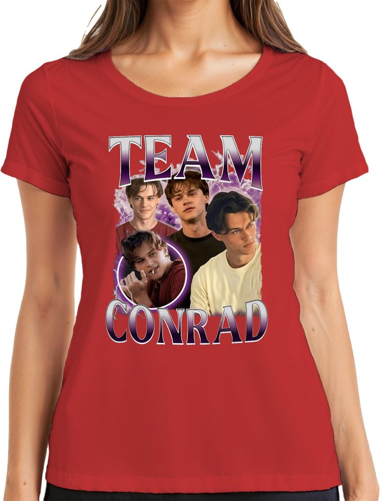 Team Conrad Fan Geschenk Fanclub Serienfan The Summer I Got Pretty Damen T-Shirt, Rot, L