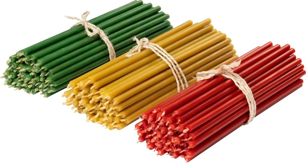 150 ks. Súprava rôznofarebných voskových sviečok 16 cm: Obrázok produktu 