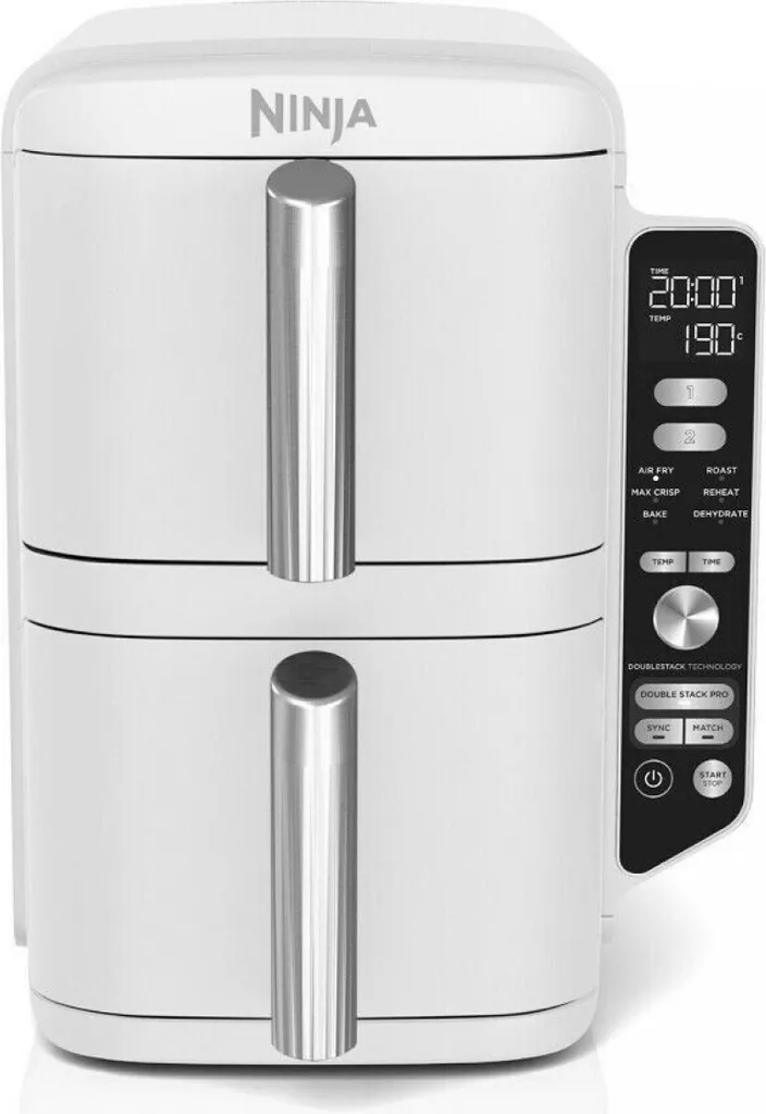 Ninja SL400EU Friteuse à air chaud Double Stack XL 9,5L Blanche