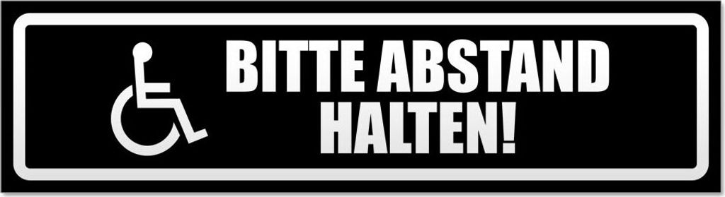 Bitte Abstand halten! Motiv 1 invertiert Magnetschild Schild magnetisch