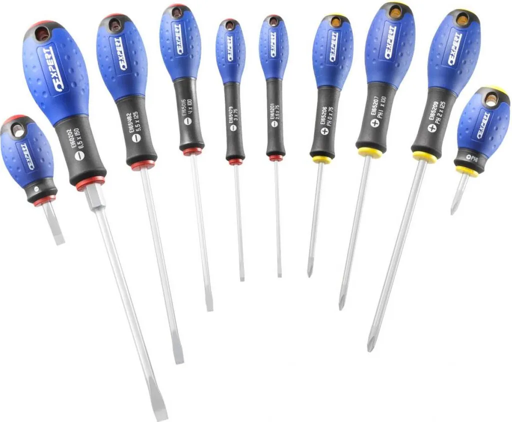 Jeu de 10 tournevis EXPERT fente et philipps pour atelier - E160902