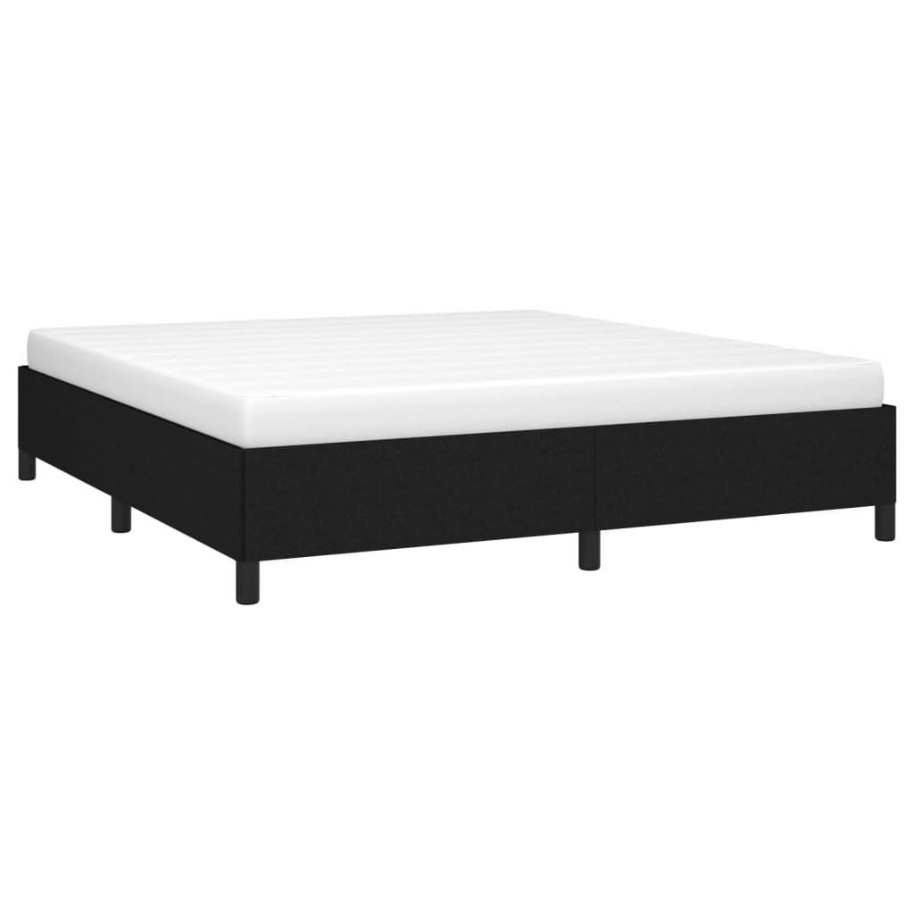 "Winterschlussverkauf "Bettgestell - CLORIS - Doppelbett - Robust und langlebig - ohne Matratze Schwarz 180x200 cm - Einfache Montage - Stoff - Neu...