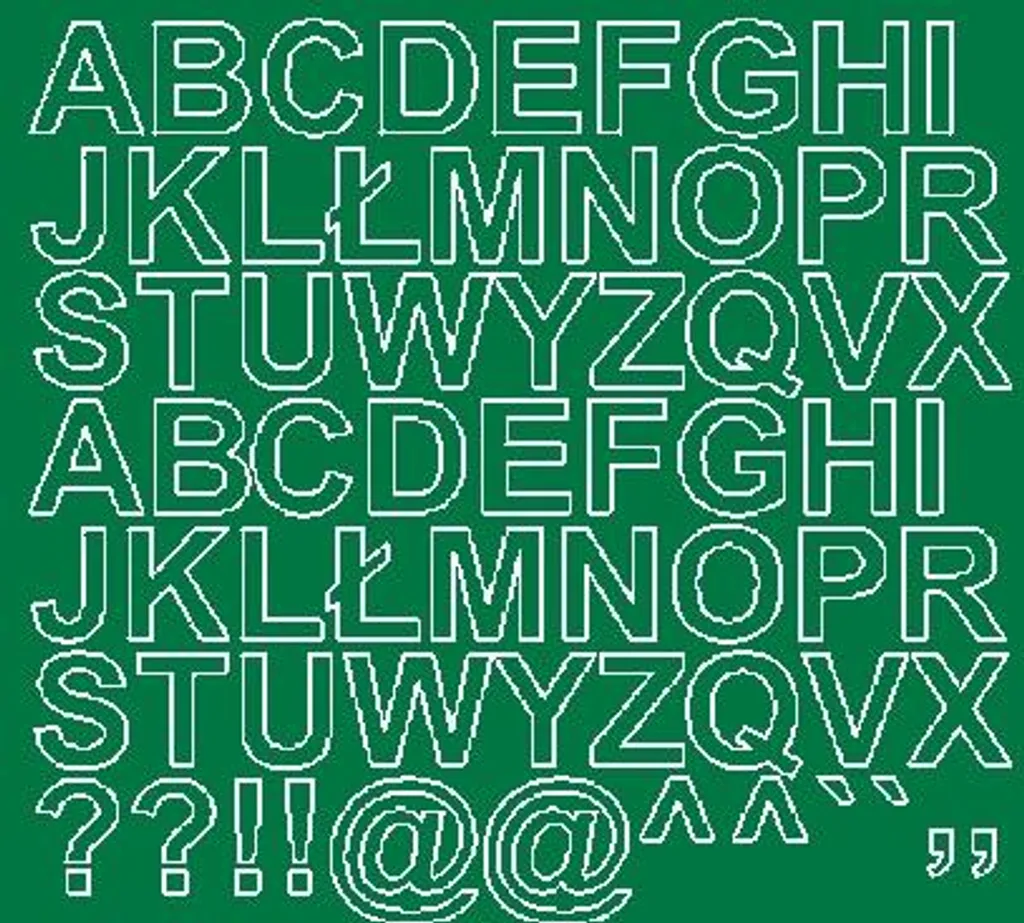 Adesivi con lettere autoadesivi, 2,5 cm, verde brillante