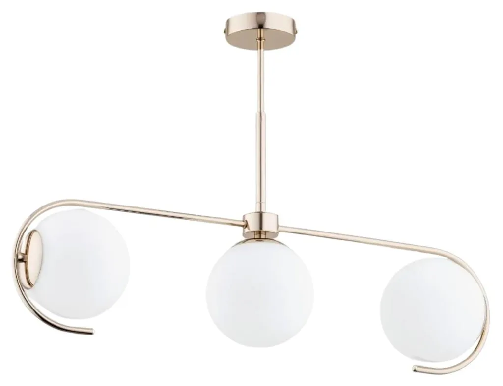 Suspension ASTANA dorée et blanche Alfa 3xE14 47x72x15 cm design chic