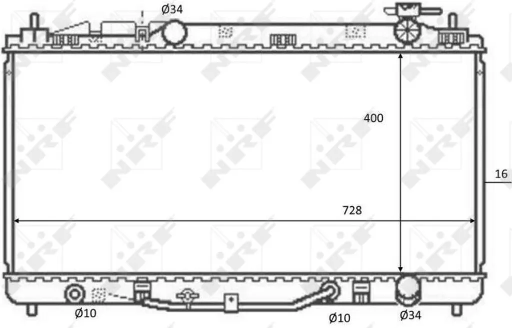 Anti-surchauffe : Radiateur Camry V4, alternative OE 164000H210 NRF