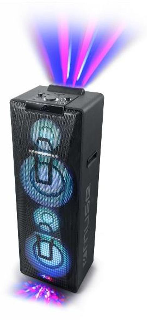 Muse M-1990 DJ, 1000 W, Przewodowy i Bezprzewodowy, Czarny, Zdjęcie produktu 