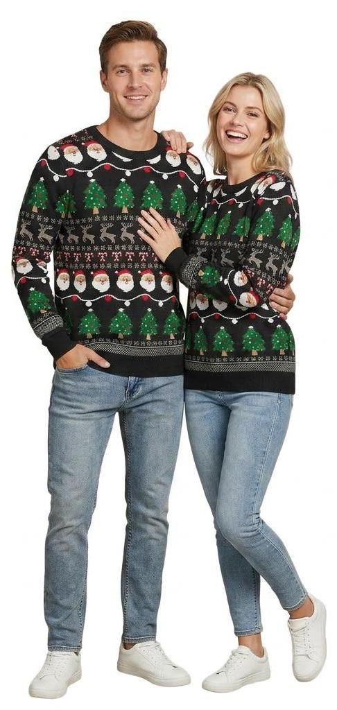 Gestrikte trui, kersttrui, LED-verlichting, grappig, warm, Productafbeelding 