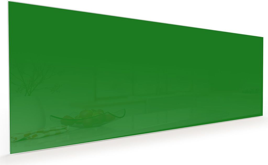 Küchenrückwand Spritzschutz Glas mit Motiv Grüner Hintergrund I 40 x 40 cm