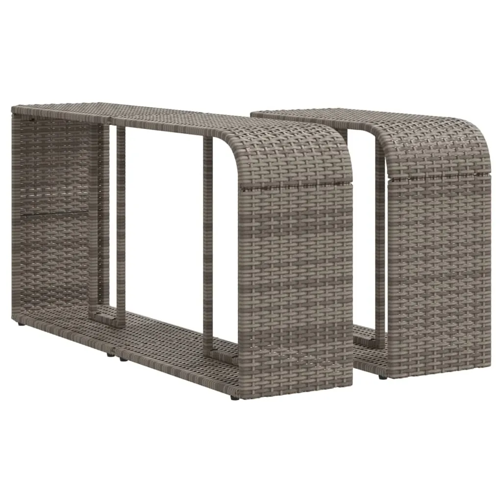 vidaXL Mensole da Esterno in Rattan PE Grigio 2 pz | Qualità e Prezzo