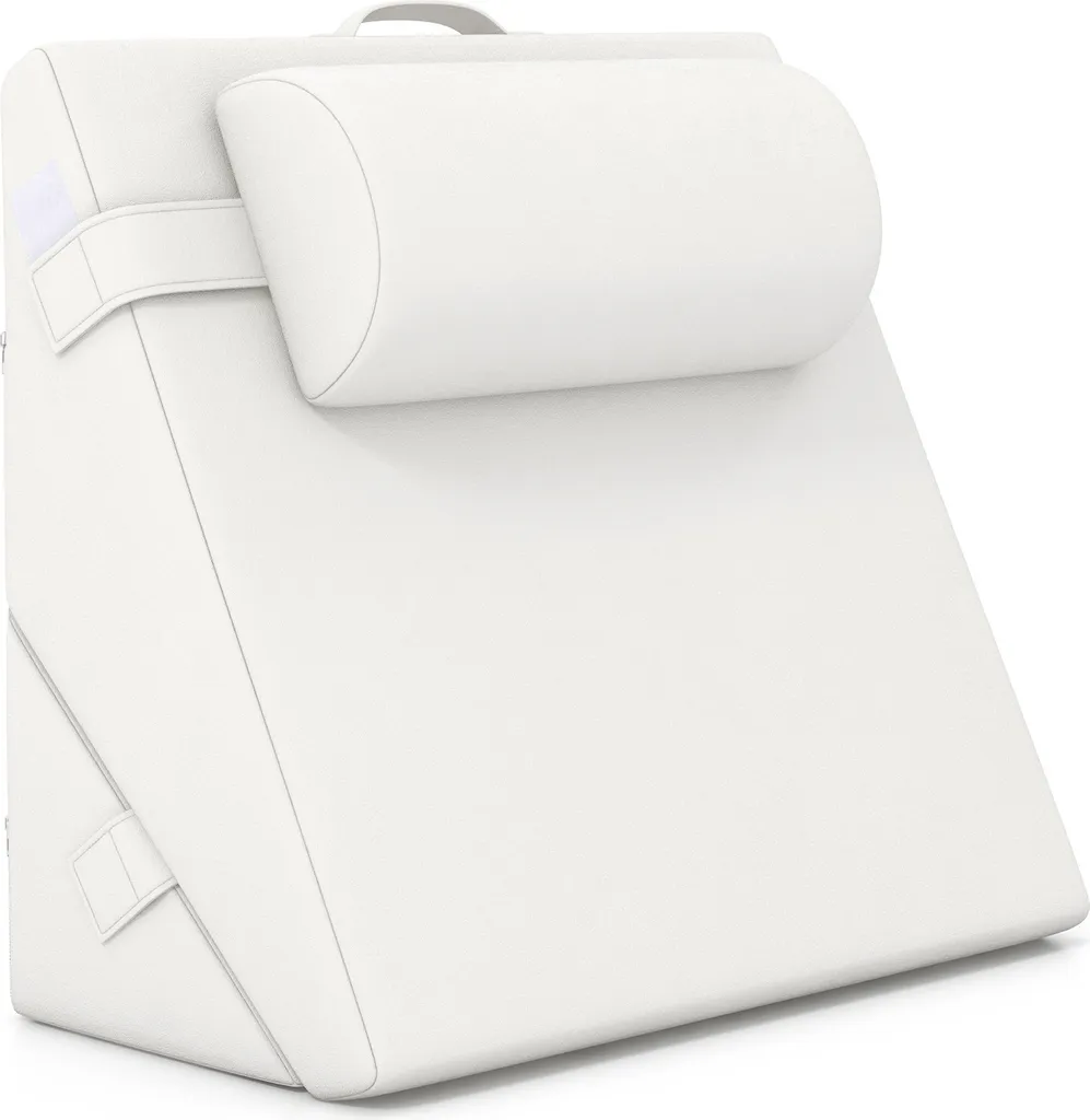 Coussin Triangulaire COSTWAY avec Appui-tête et Mousse à Mémoire de Forme