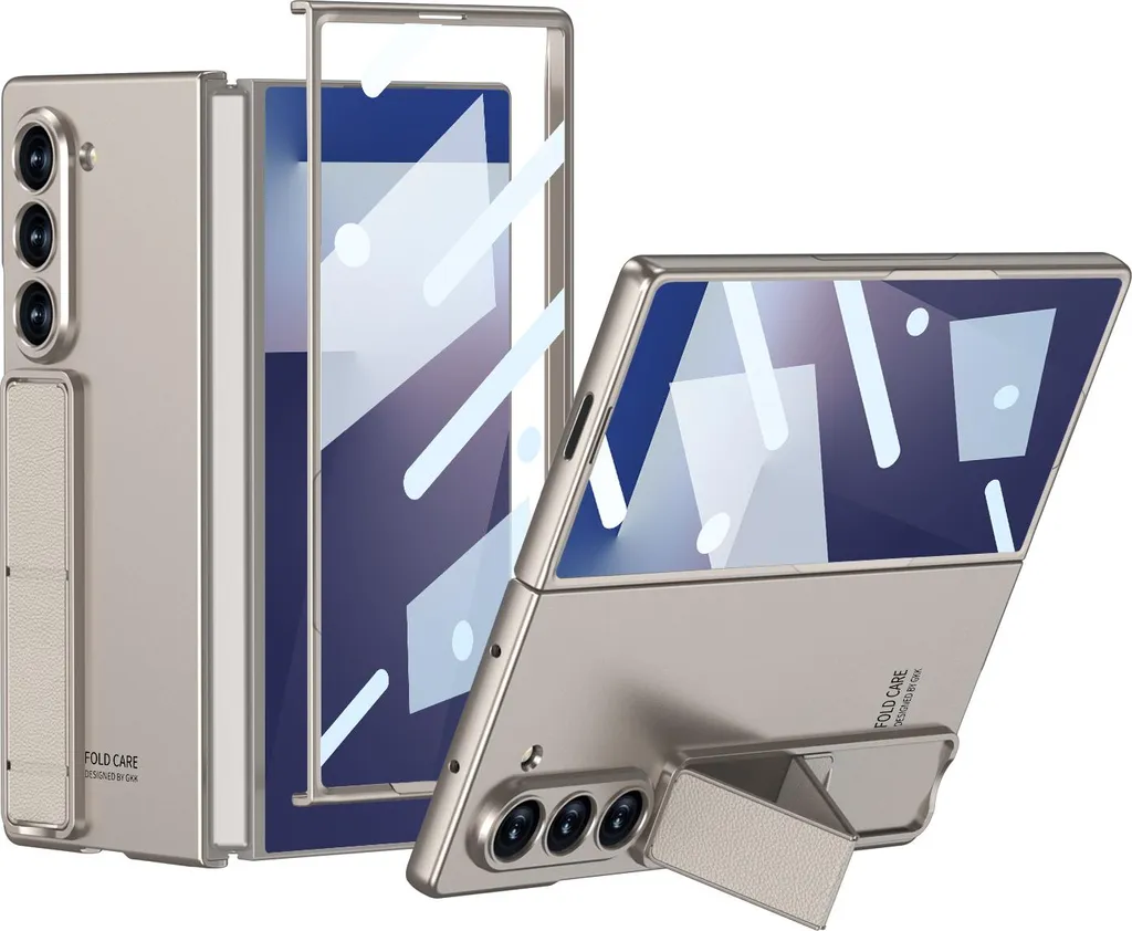 Cover Slim per Samsung Z Fold 7: PC Rigido Opaco e Stand Grigio