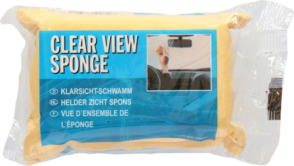 Basic-Lederauto-Chamois-Schwammgelb