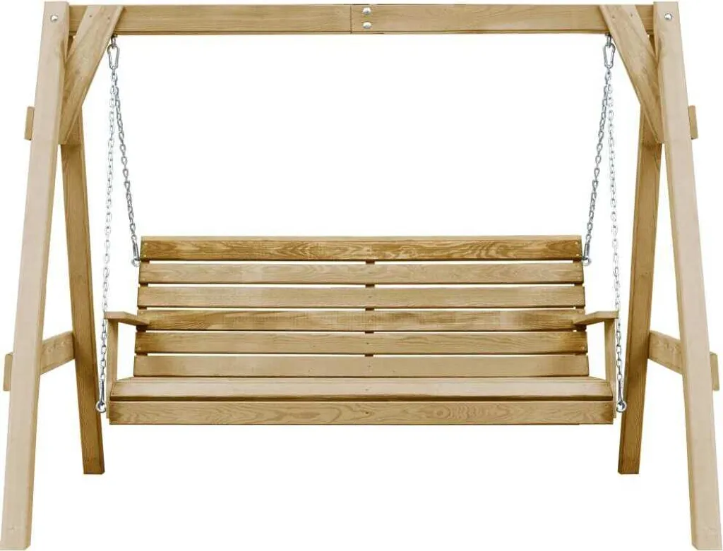 Banc à bascule en bois imputrescible 205 cm : finissez-en avec la rouille