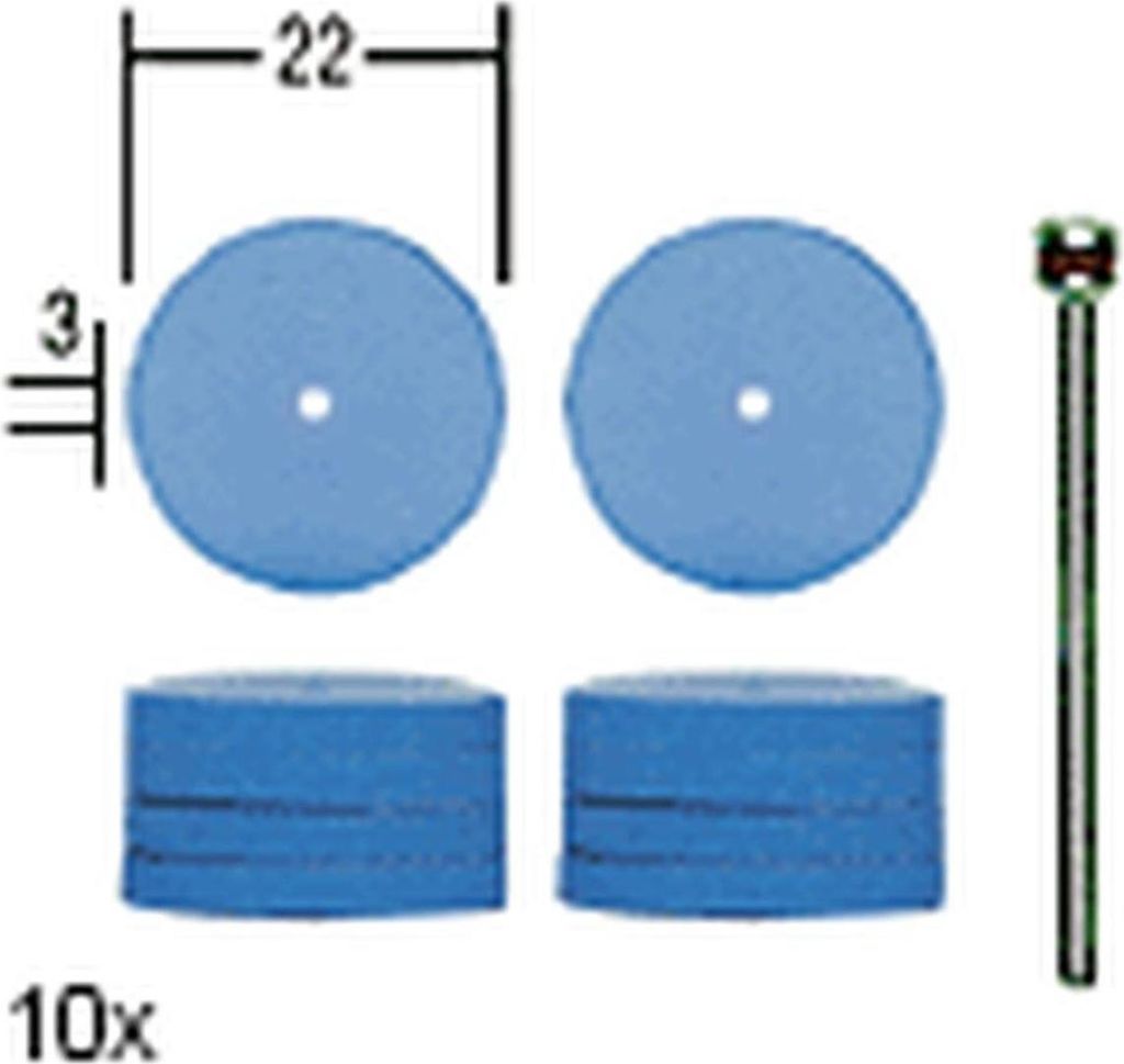 Proxxon elastische Silikonpolierer, Rad-Form 22 mm 10 Stk Produktbild 