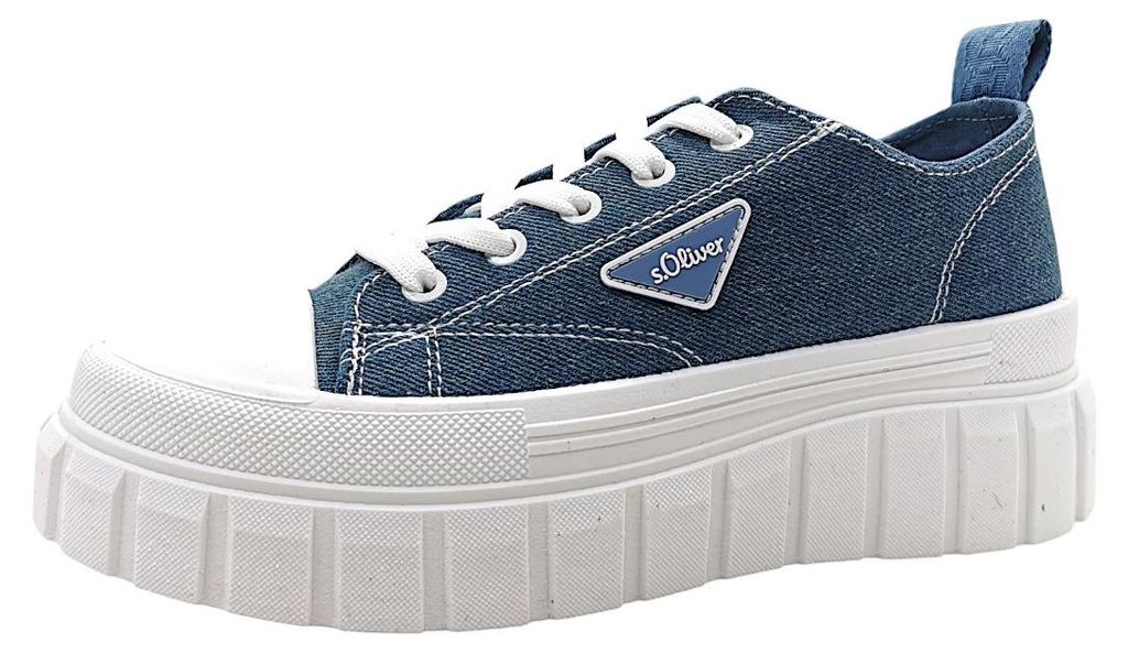 s.Oliver  Damenschuhe Schnürschuhe Sportive Blau Freizeit Productafbeelding 