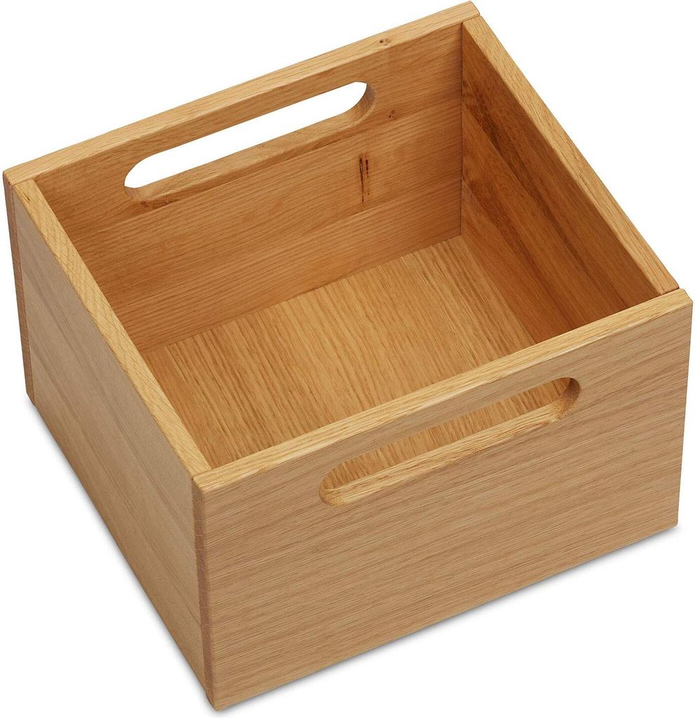 ORGA-BOX Organisations-Container Eiche lackiert 200 x 225 x 150 mm für Apothekerschränke und Schubladen Schubladeneinsatz Auszugseinsatz Ordnungs...