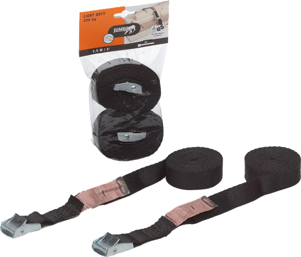 Jumbo Cinghia di Tensionamento 2pz - Kit Fissaggio Carico Alta Resistenza