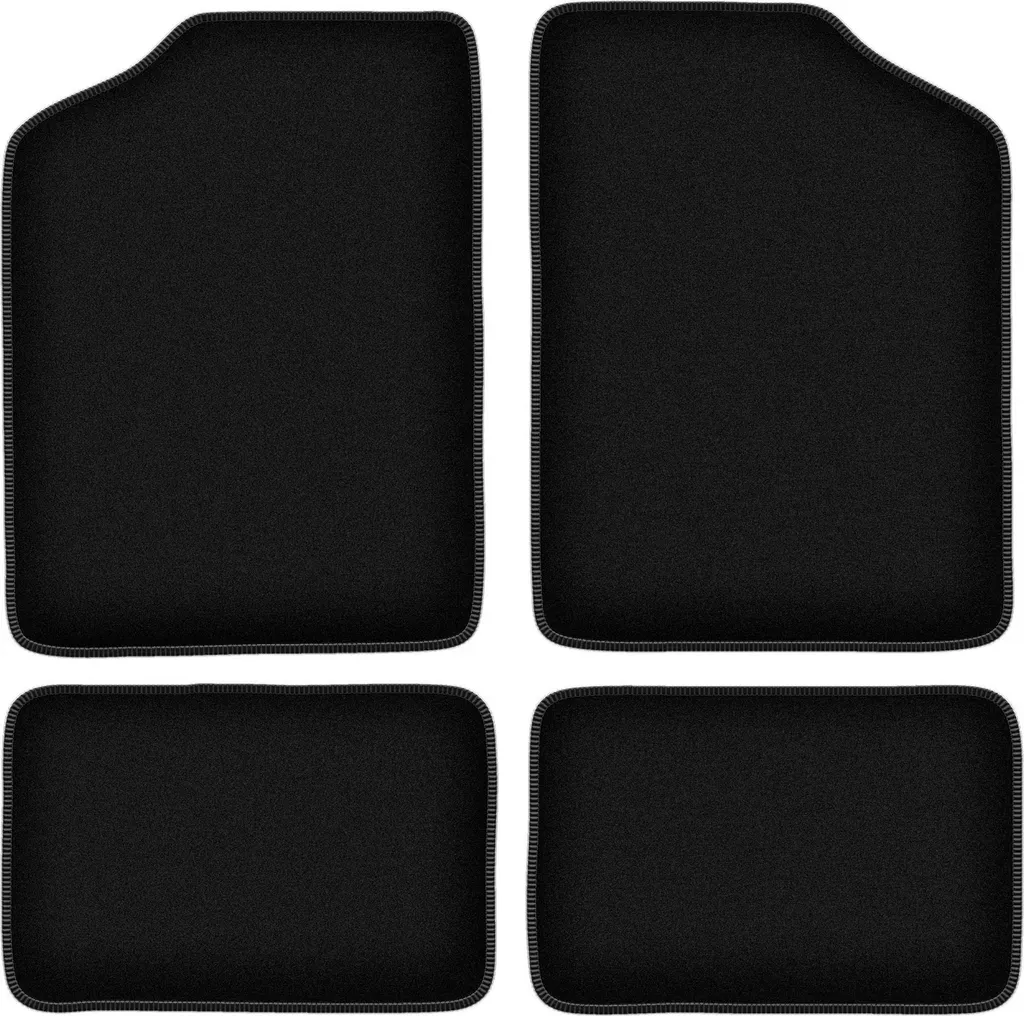 Tappetini in velluto per Renault 5 (1972-1985, hatchback) neri, set 4 pz, con fissaggi