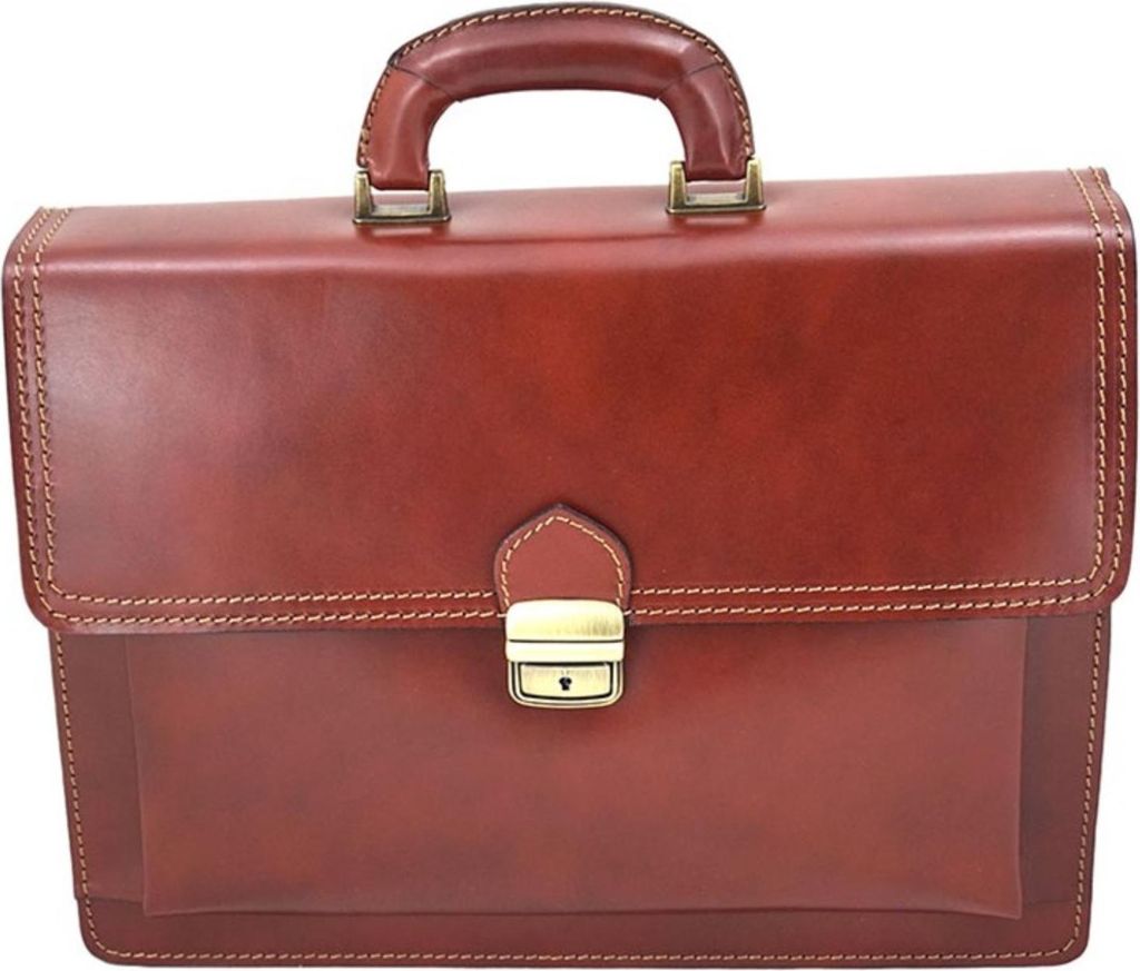 Herren Leder Aktentasche Modell 446 mit abnehmbarem Schulterriemen 39x29x12 cm
