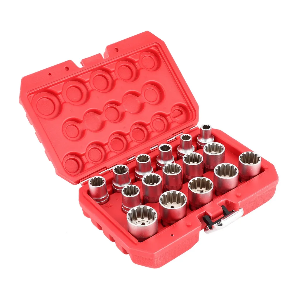 Douilles cannelées métriques 1/2 pouce Spline Socket en acier forgé noir
