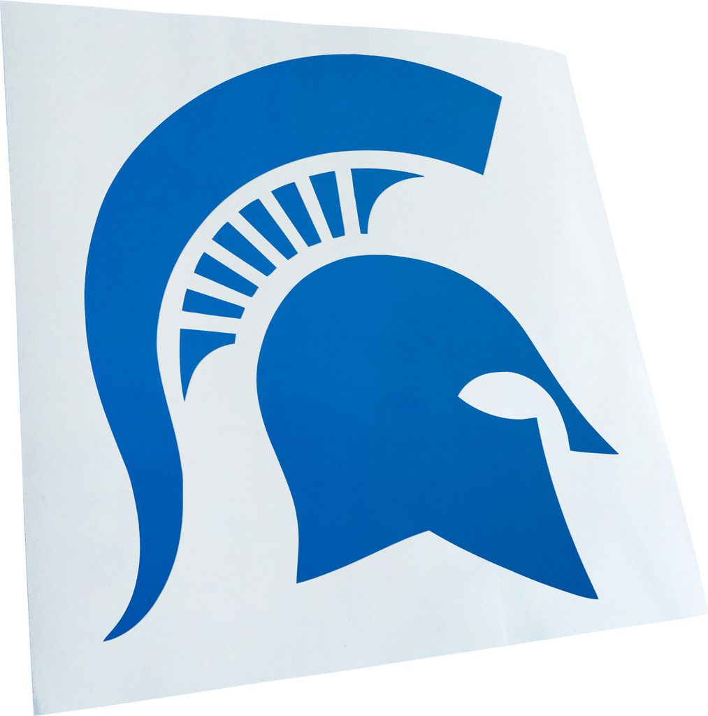 Kiwistar - Autoaufkleber - azurblau - 30 x 28 cm - Spartaner Profil - Heckscheibenaufkleber - Aufkleber für Auto Kfz Fahrrad, LKW, Truck Mofa