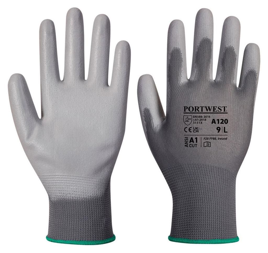 Portwest A120 PolyurethanBeschichteter-Handschuh Grey Gr. S
