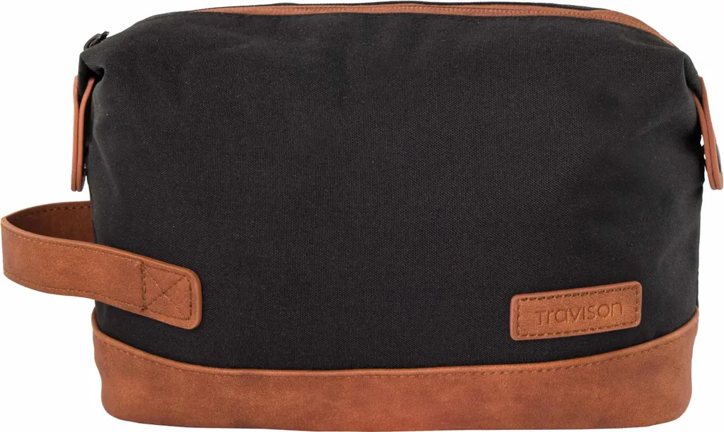 Vanity Case Souple Travison Noir - Organisateur Cosmétique de Voyage Chic