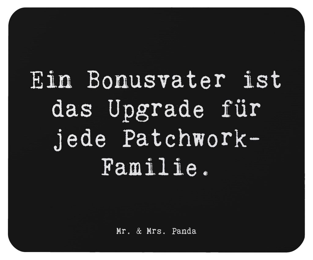 Mr. & Mrs. Panda Mousepad Spruch Bonusvater Upgrade - Schwarz - Geschenk, Vater, Mouse Pad, einzigartige Designs, Elternteil, computer mauspad, Rol...