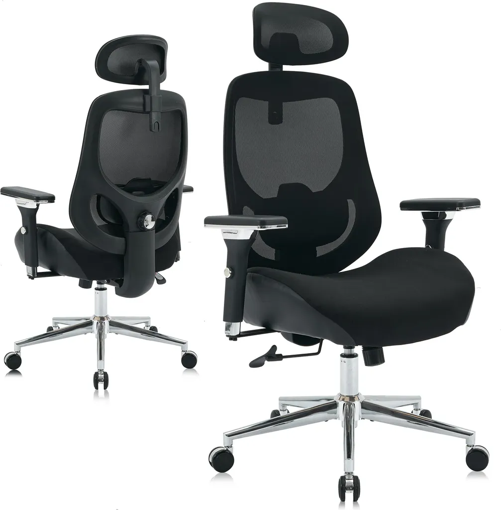 Siège de bureau grand format ergonomique haute résistance en filet 4D