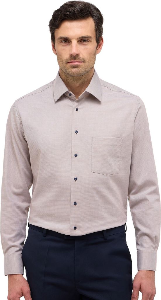 Eterna Hemd beige langarm modern fit