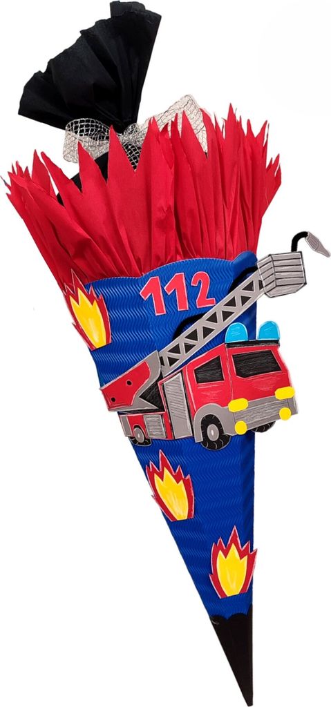 Schultüte Bastelset Feuerwehrauto von Prell Produktbild 