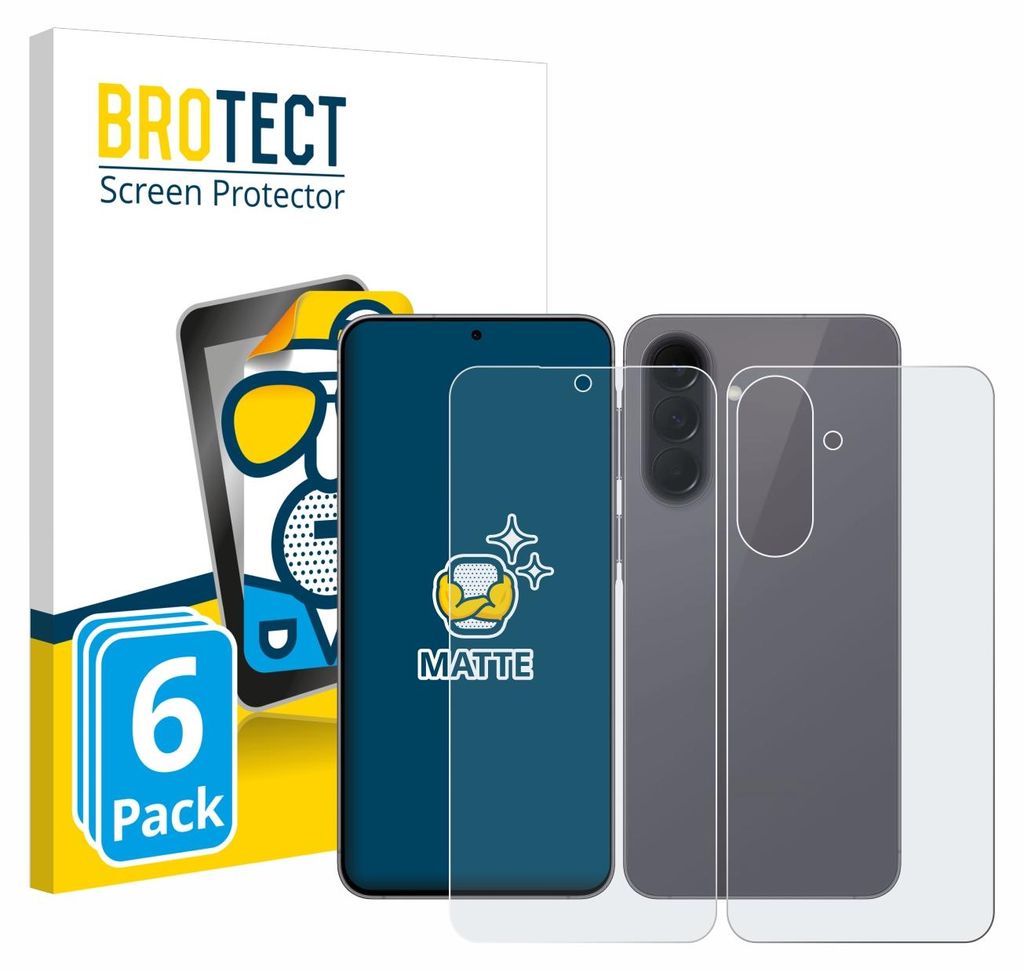 6x BROTECT Schutzfolie für Samsung Galaxy A57 5G (Display+Rückseite) Displayschutz Displayschutzfolie Folie Matt Entspiegelungsfolie