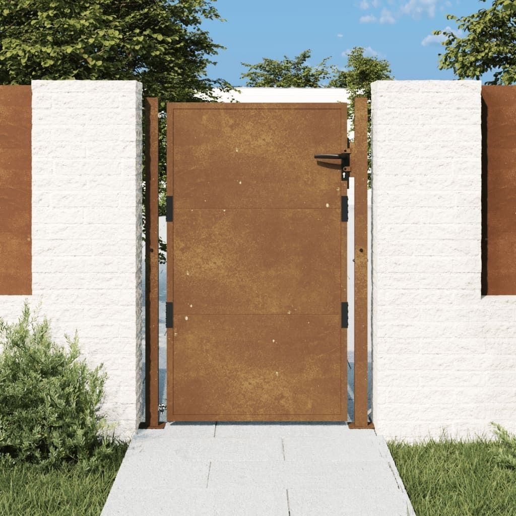 The Living Store Gartentor 105x130 cm Cortenstahl