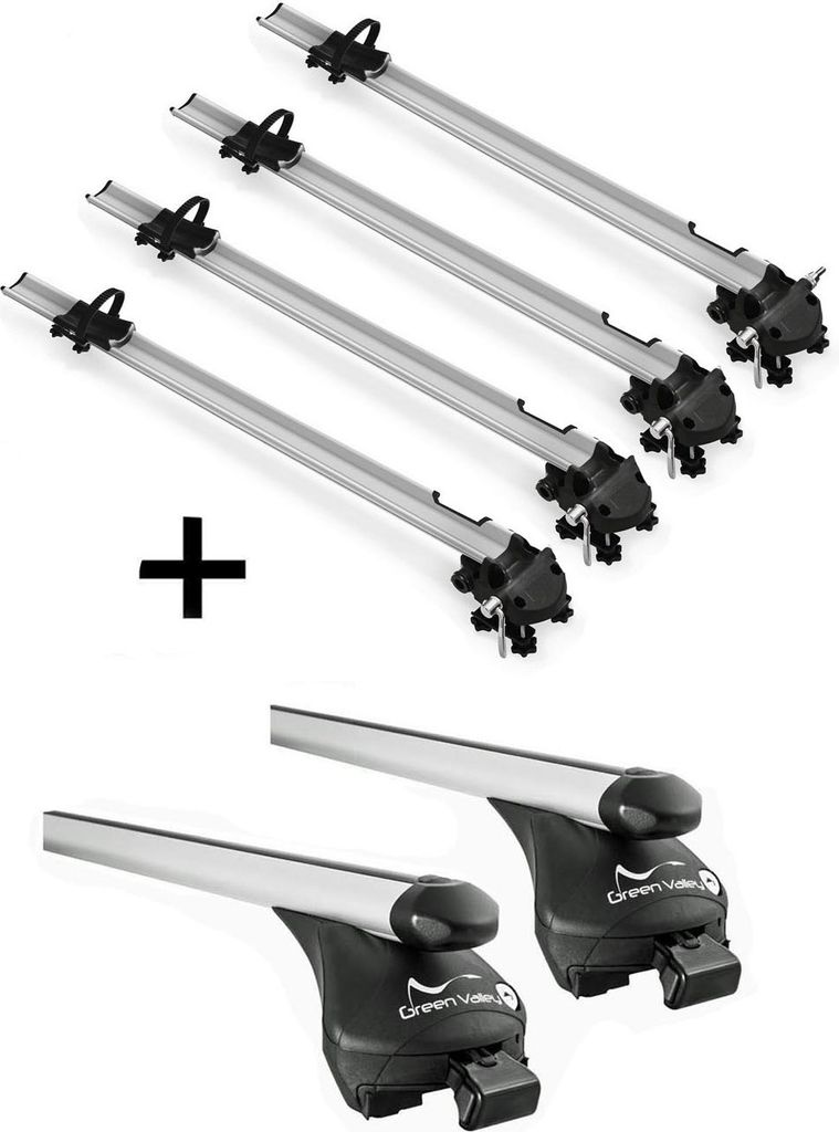 VDP 4X Fahrradträger Bike Pro + Relingträger Quick L kompatibel mit für Mercedes Classe E Kombi ab 2017