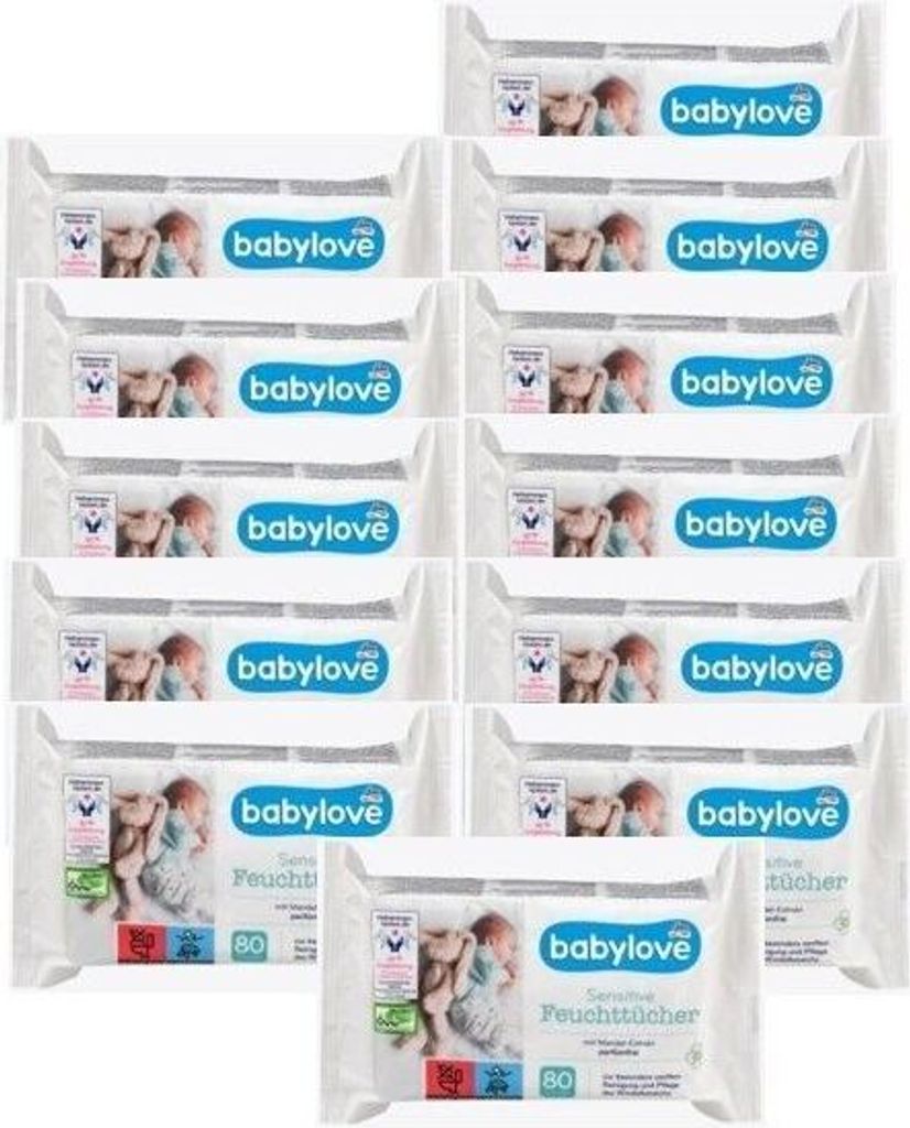 Babylove Feuchttücher sensitive 12x80 Stück Produktbild